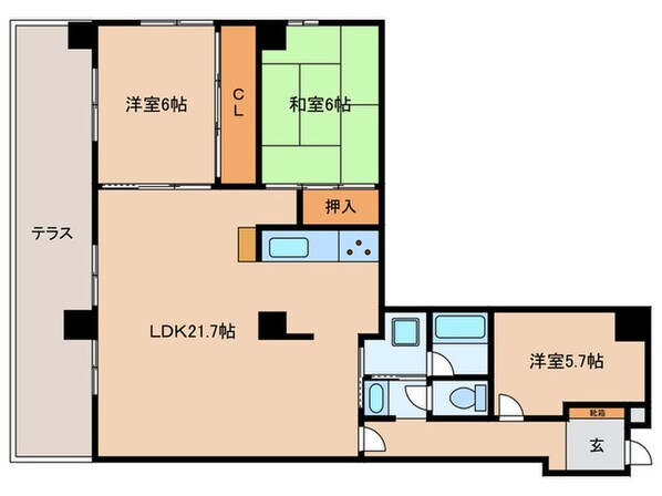 シャトレ御棚の物件間取画像